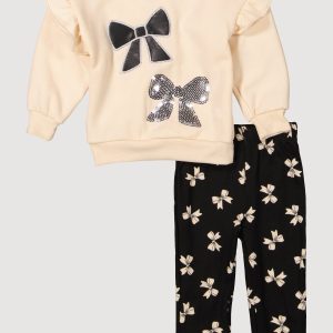 Baby Girls 12-24M Bow Graphic Sweatshirt and Leggings