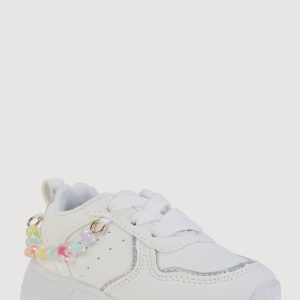 Toddler Girls Beaded Chain Detail Sneakers